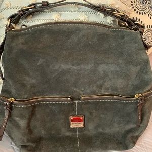 Dooney & Bourke brown suede hobo slouch purse